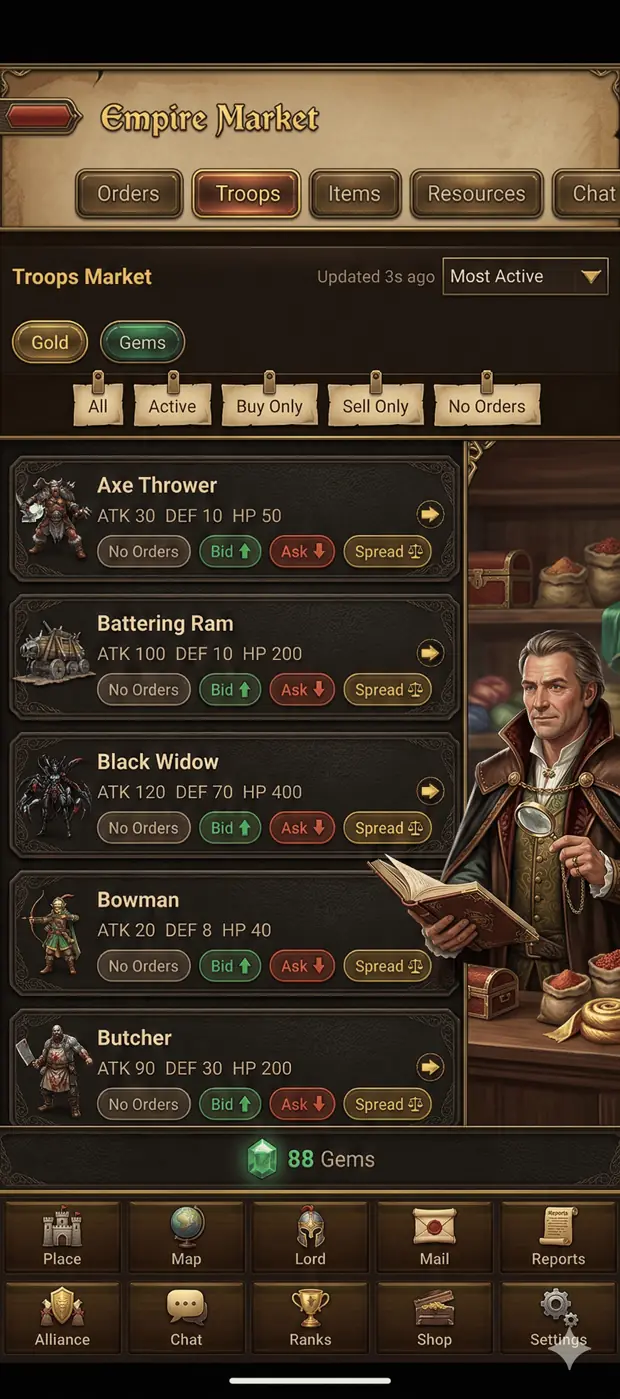 Siege Lords Online world map